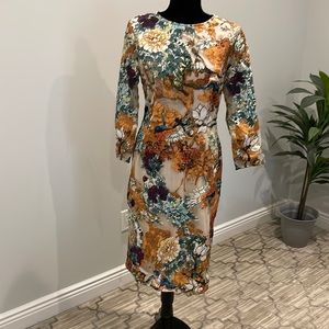Long sleeve print dress